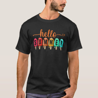 Groovy Hello Summer Melting Ice Creme Popsicle Vac T-Shirt