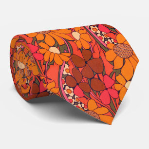 Groovy Herbstblumen Krawatte