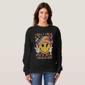 Groovy Here I Come Kindergarten Boys Girls Back To Sweatshirt (Vorne ganz)