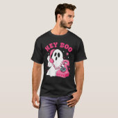 Groovy Hey Boo Cute Ghost Funny Halloween Mens Wom T-Shirt (Vorne ganz)