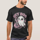 Groovy Hey Boo Ghost Halloween Mädchen Frauen Kind T-Shirt (Vorderseite)