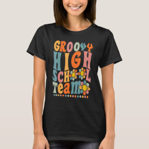Groovy High School Team Colorful Daisy back To sch T-Shirt