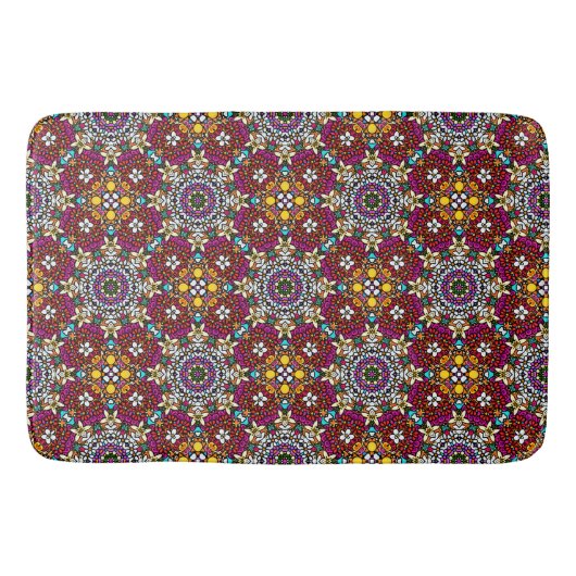 Groovy Himmlische Blumenkraft Badematte (Vorderseite)