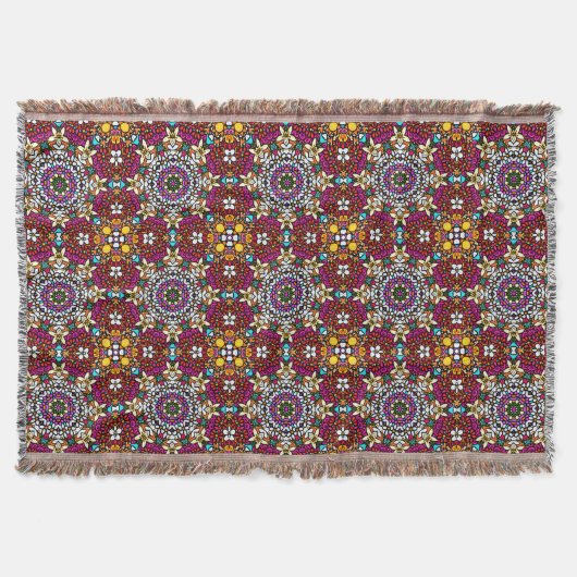 Groovy Himmlische Blumenkraft Decke (Vorderseite)