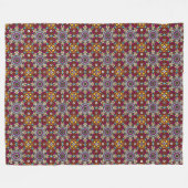 Groovy Himmlische Blumenkraft Fleecedecke (Vorderseite (Horizontal))