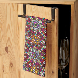 Groovy Himmlische Blumenkraft Geschirrtuch