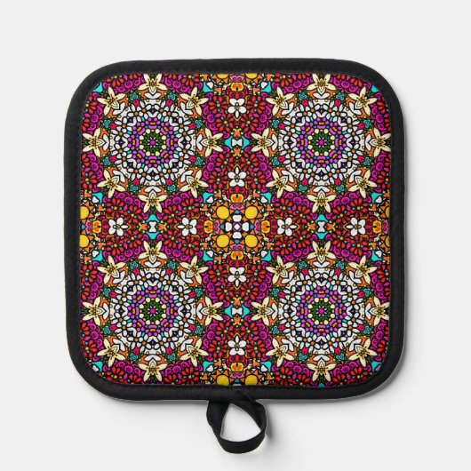 Groovy Himmlische Blumenkraft Topflappen (Vorderseite)
