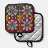 Groovy Himmlische Blumenkraft Topflappen (Vorderseite/Rückseite)