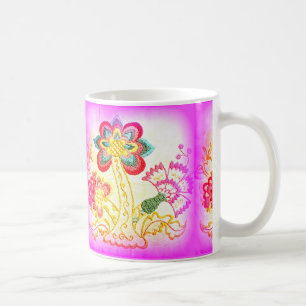 Groovy hippie-artige Palmenkaffee-Tasse Kaffeetasse