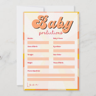 Groovy Hippie-Baby-Shower-Spiele Dankeskarte
