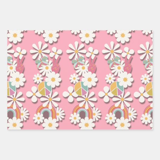 Groovy Hippie Birthday Party Geschenkpapier Set (Vorderseite)