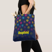 Groovy Hippie Blume Dusche Individuelle Name Tasche (Von Nahem)