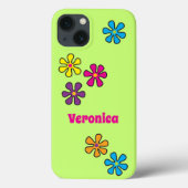 Groovy Hippie Blume Individuelle Name Case-Mate iPhone Hülle (Rückseite)