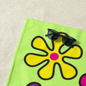 Groovy Hippie Blume Individuelle Name Strandtuch (Beispiel)