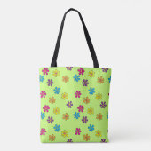 Groovy Hippie Blume Individuelle Name Tasche (Rückseite)
