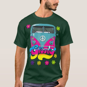 Groovy Hippie Blumen Friedens Van Blume Und Reisen T-Shirt