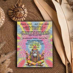 Groovy Hippie Guru Birthday Einladung
