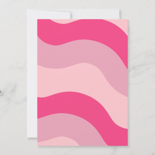 Groovy Hippie Heart Bridal Dusche Einladung (Rückseite)