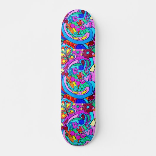 groovy Hippie-Liebe Skateboard (Vorne)