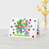 Groovy Hippie Mama Mütter Tageskarte Karte (Gelbe Blume)