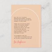 Groovy Hippie Modern Arch Brunch Brautparty Dankeskarte (Rückseite)