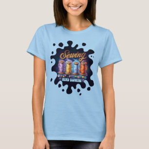 Groovy Hippie Nähen Begriffe Quilter Seamress T-Shirt