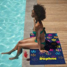 Groovy Hippie Peace and Blume Dusche Individuelle