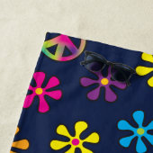 Groovy Hippie Peace and Blume Dusche Individuelle  Strandtuch (Beispiel)