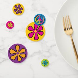 Groovy Hippie Peace and Blume Power Konfetti