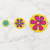 Groovy Hippie Peace and Blume Power Konfetti (Vorderseiten)