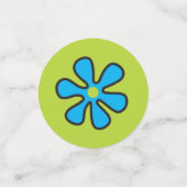 Groovy Hippie Peace and Blume Power Konfetti (Klein Vorderseite)