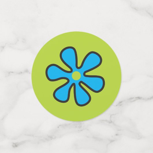 Groovy Hippie Peace and Blume Power Konfetti (Klein Vorderseite)