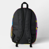 Groovy Hippie Peace Liebe und Pickleball Bedruckter Rucksack (Rückseite)