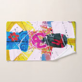 Groovy Hippie Peace Sign Badhandtuch Set (Handtuch)