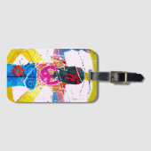 Groovy Hippie Peace Sign Gepäckanhänger (Vorderseite (Horizontal))