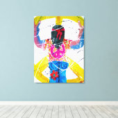 Groovy Hippie Peace Sign Leinwanddruck (Insitu (Holzboden))