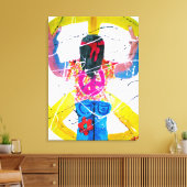 Groovy Hippie Peace Sign Leinwanddruck (Insitu (Wohnzimmer))