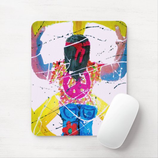 Groovy Hippie Peace Sign Mousepad (Mit Mouse)