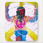 Groovy Hippie Peace Sign Mousepad (Vorne)