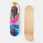 Groovy Hippie Peace Sign Skateboard (Vorderseite)