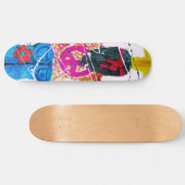 Groovy Hippie Peace Sign Skateboard (Horizontal)