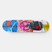Groovy Hippie Peace Sign Skateboard (Horizontal)