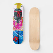 Groovy Hippie Peace Sign Skateboard (Vorderseite)