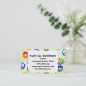 Groovy Hippie Peace Signs Blume Power Sparkle Visitenkarte (Stehend Vorderseite)