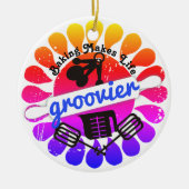 Groovy Hippie Regenbogen Backen Weihnachtsschmuck (Vorne)