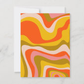 Groovy Hippie Retro Brautparty Einladung (Rückseite)