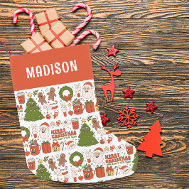 Groovy Hippie Retro Frohe Weihnachten Weihnachten Kleiner Weihnachtsstrumpf