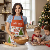 Groovy Hippie Retro Frohe Weihnachten Weihnachten Schürze