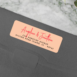 Groovy Hippie Retro Kalligraphie Rücksendeadresse