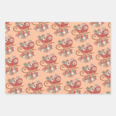 Groovy Hippie Rockin Christmas Tree Vibes Geschenkpapier Set (Vorderseite 3)